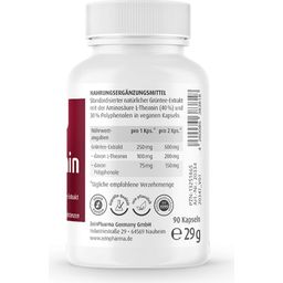 ZeinPharma L-Theanin Natural 250 mg - 90 Kapslar