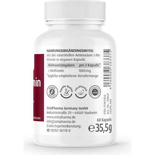 ZeinPharma L-methionine 500mg - 60 capsules