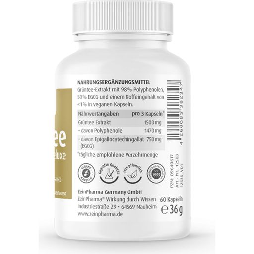 ZeinPharma Grönt Te Deluxe 500 mg - 60 Kapslar