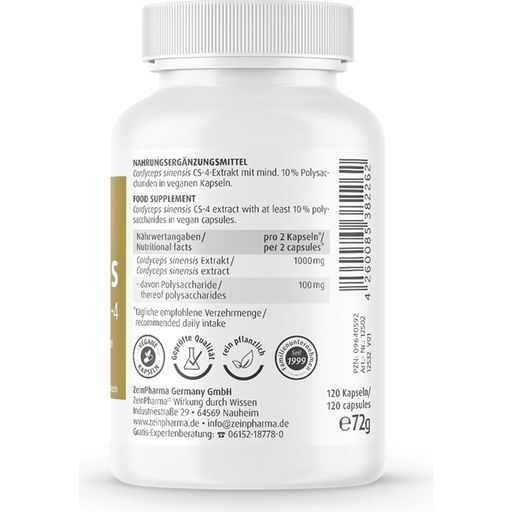 ZeinPharma Cordyceps CS-4 500 mg - 120 capsule