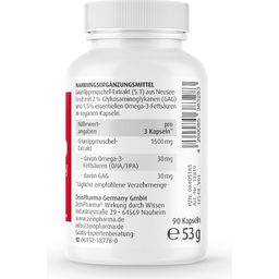 ZeinPharma Grünlippmuschel 500 mg - 90 veg. Kapseln