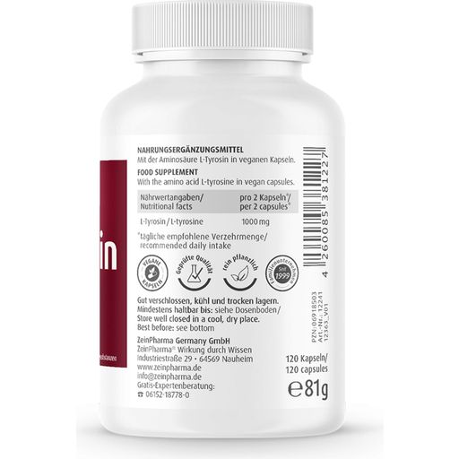 ZeinPharma L-Tyrosin 500 mg - 120 Kapslar