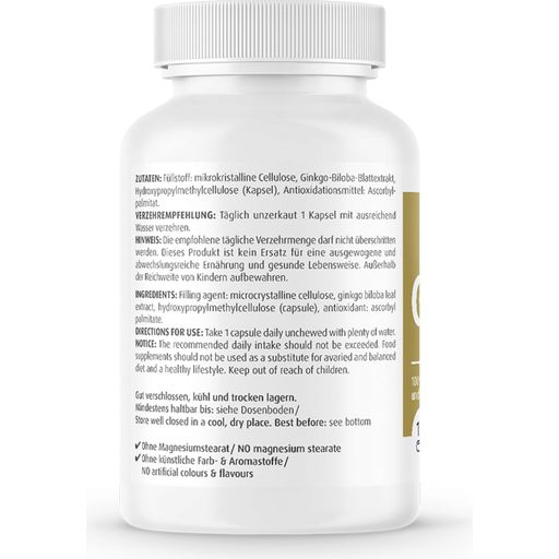 ZeinPharma Ginkgo, 100 mg - 120 cápsulas