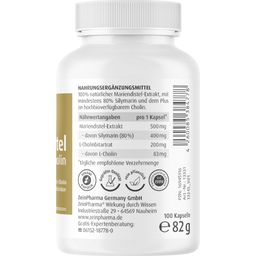 ZeinPharma Cardo Mariano + Colina, 500 mg - 100 cápsulas