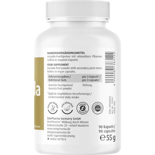 ZeinPharma Graviola 500 mg - 90 gélules