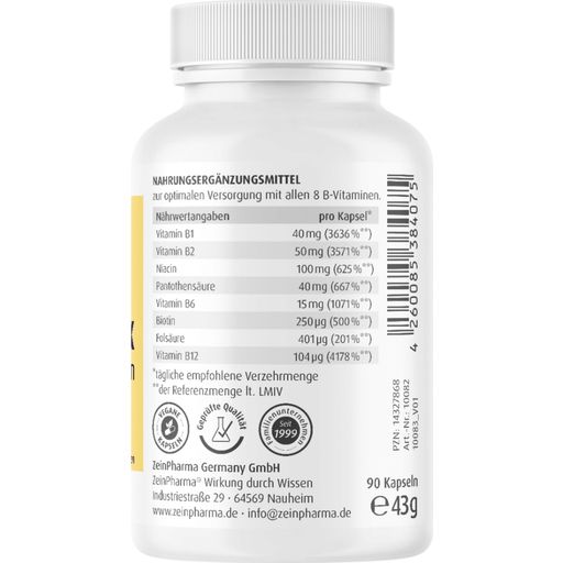 ZeinPharma Super B-Komplex + Biotin - 90 capsules
