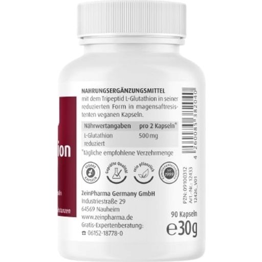 ZeinPharma L Glutatión 250 g - 90 cápsulas vegetales