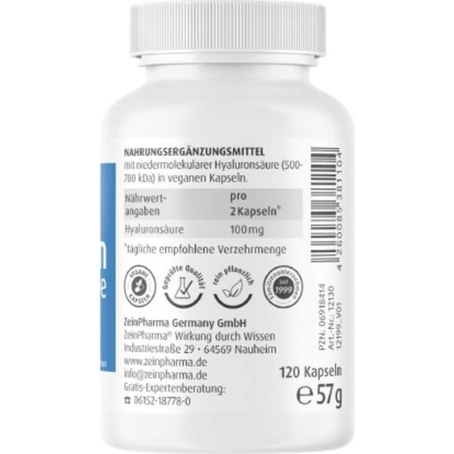 ZeinPharma Ácido Hialurónico, 50 mg - 120 cápsulas