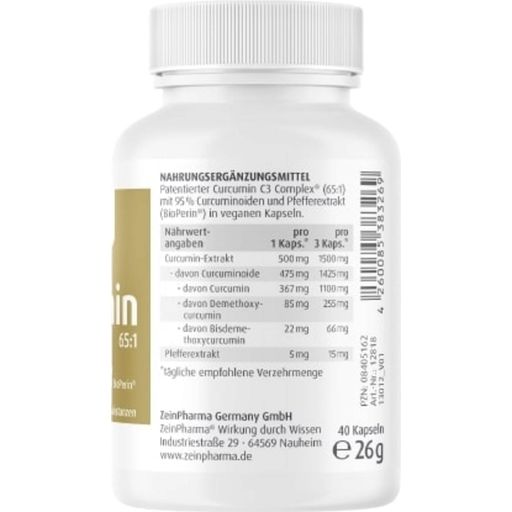 ZeinPharma Curcumina Triplex³, 500 mg - 40 capsule