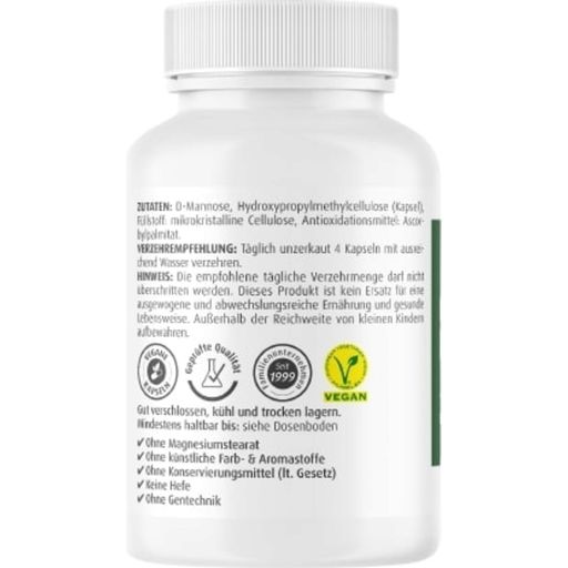ZeinPharma Natural D-Mannose 500mg - 60 Capsules