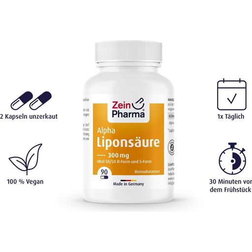 ZeinPharma Alfa-Liponzuur 300 mg - 90 Capsules