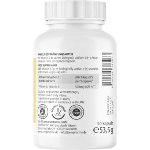 ZeinPharma Vitamin C 500 mg - 90 Kapseln