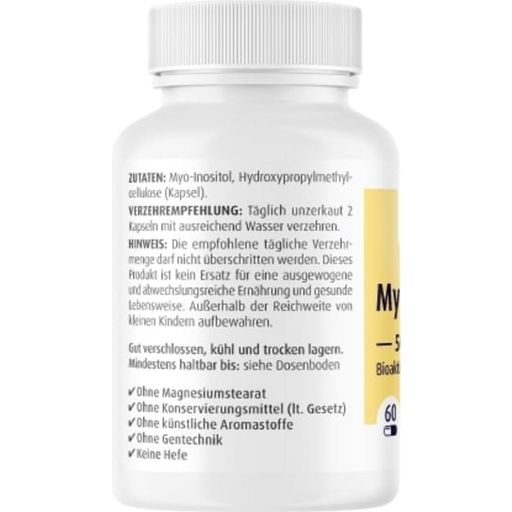 ZeinPharma Myo-Inositol 500 mg - 60 Vegetarische Capsules