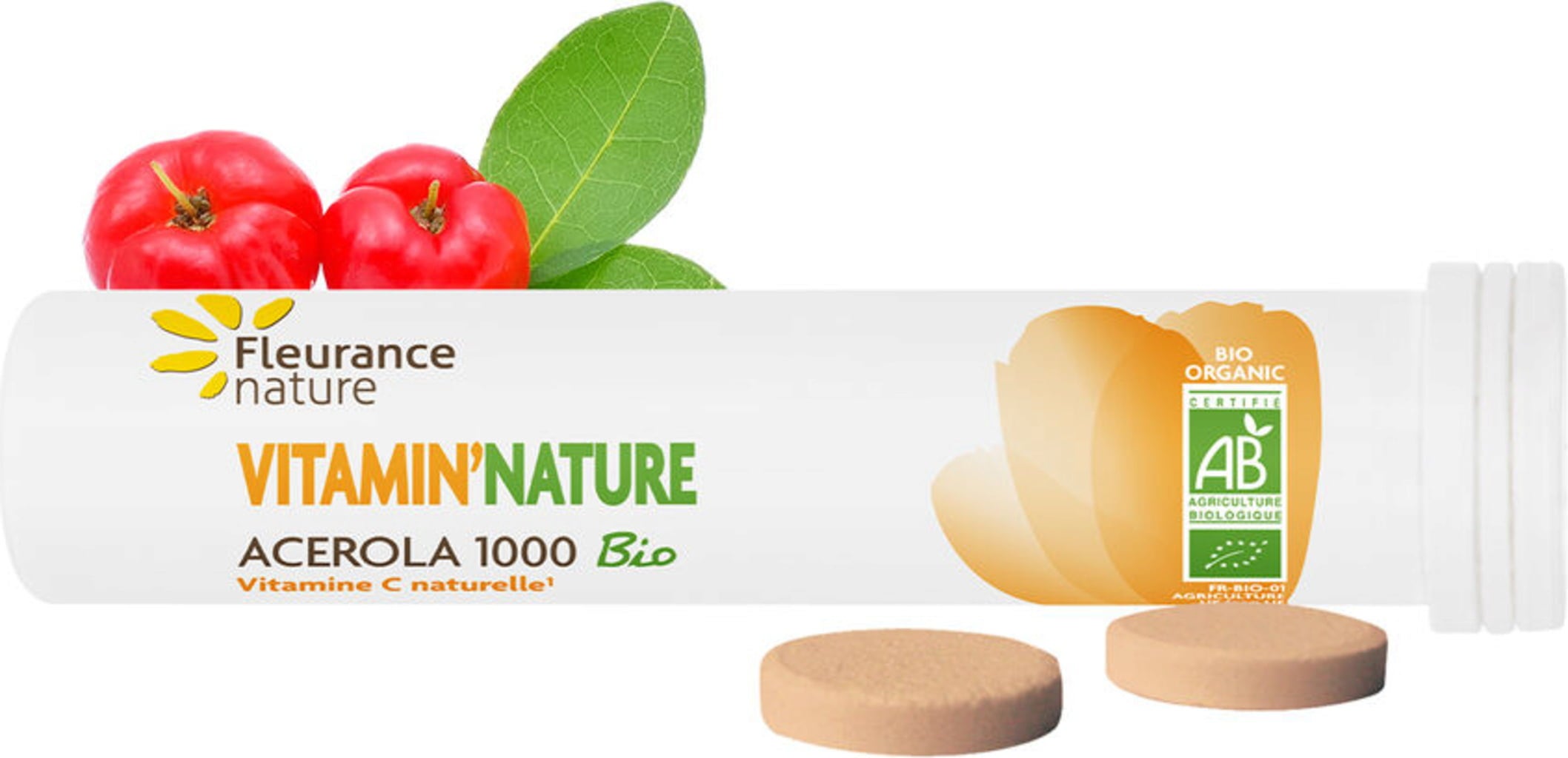 Vitamin Natur Acerola 1000 mg Tabletten Bio - 20 Kautabletten