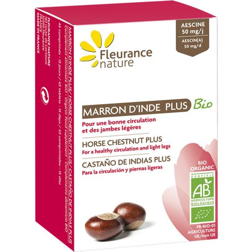 Fleurance Nature Hevoskastanja PLUS -tabletit, luomu - 45 tablettia