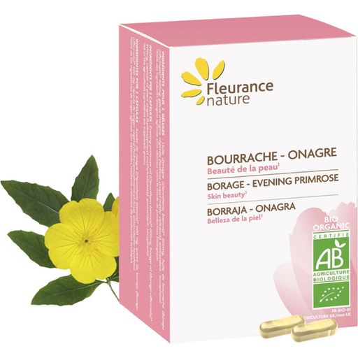 Fleurance Nature Bourrache-Onagre Bio - 60 gélules