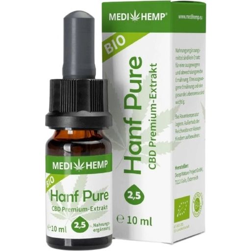 MEDIHEMP Hanf Pure 2,5 % Bio - 10 ml