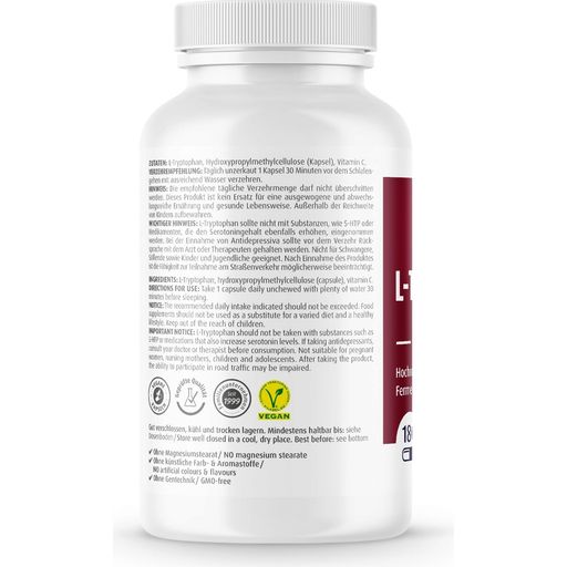 L-tryptofaani 500 mg - 180 kapselia