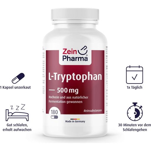 ZeinPharma L-Tryptophane 500 mg - 180 gélules