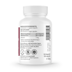 ZeinPharma Melatonine 1mg - 120 Vegetarische Capsules