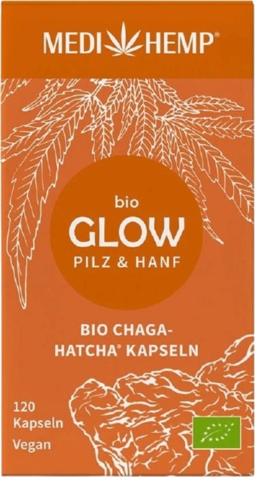 MEDIHEMP GLOW - Chaga & HATCHA en Gélules, Bio - 120 gélules