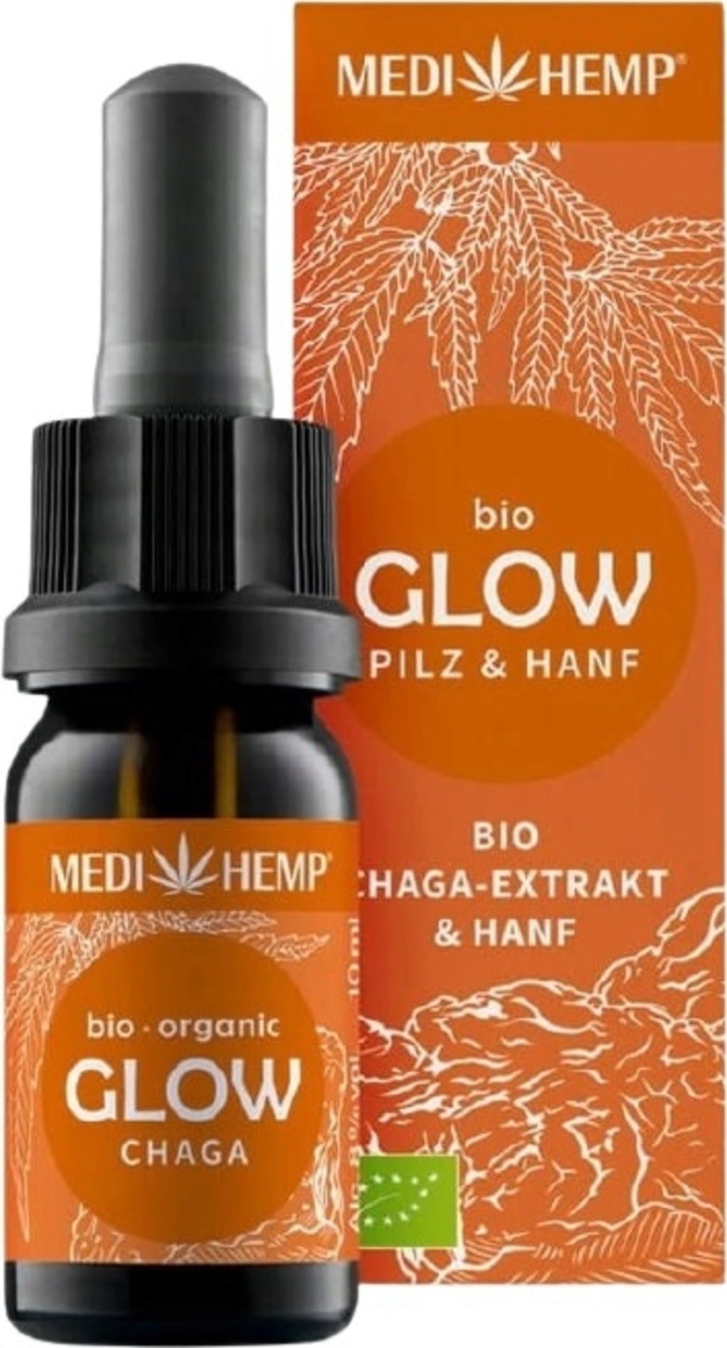 GLOW - Extrait de Chaga et de Chanvre, Bio - 10 ml
