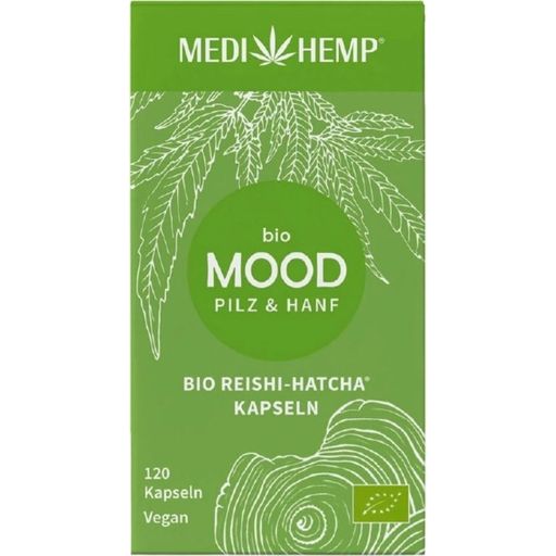 MEDIHEMP Organic MOOD Reishi-HATCHA Capsules  - 120 capsules
