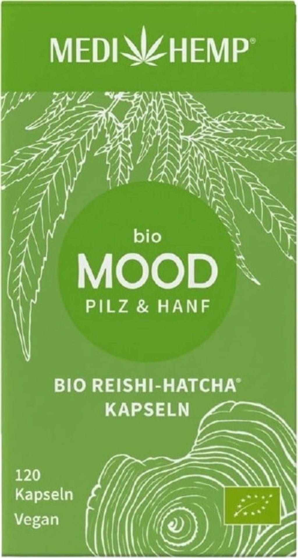 MEDIHEMP MOOD Reishi-HATCHA Cápsulas Bio - 120 Cápsulas