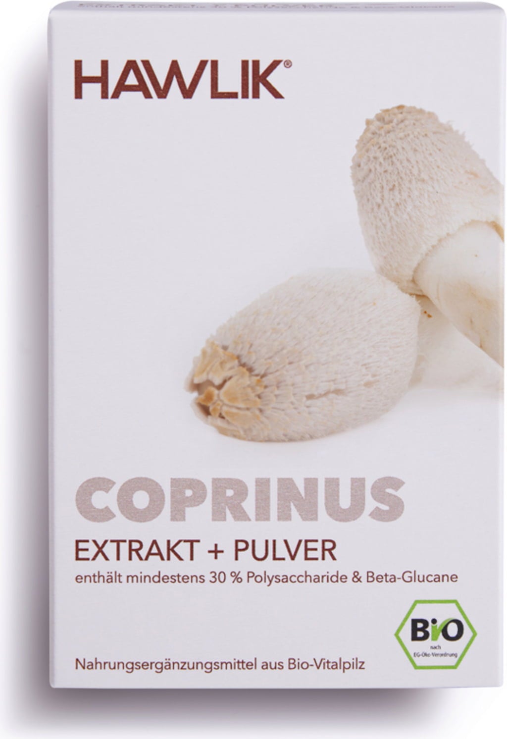 Coprinus Extract + Organic Powder Capsules, 60 capsules