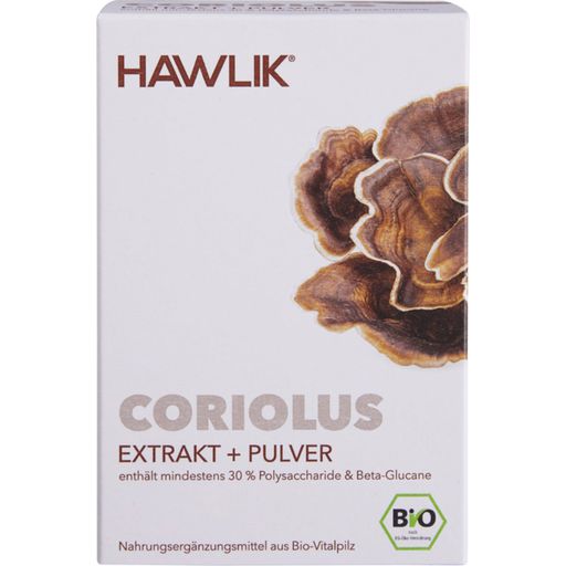 Coriolus ekstrakt + Coriolus v prahu - organske kapsule - 120 kaps.