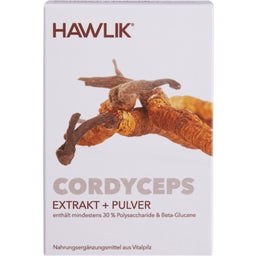 Hawlik Cordyceps Extract + Powder Capsules - 60 capsules