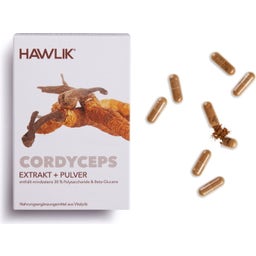 Hawlik Cordyceps Extract + Powder Capsules - 60 capsules