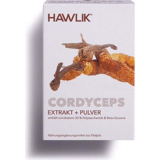Hawlik Cordyceps extrakt + Pulver Kapslar - 120 Kapslar