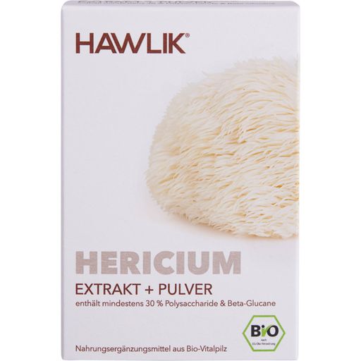 Hawlik Hericium Extrakt + Pulver Kapseln Bio - 60 Kapseln