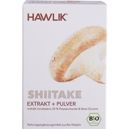 Shiitake Orgánico en Cápsulas - Extracto + Polvo - 120 cápsulas