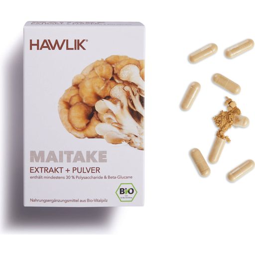 Hawlik Maitake-uute + jauhekapselit, luomu - 120 kapselia