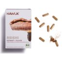 Hawlik Reishi ekstrakt + proszek kapsułki bio - 120 Kapsułek