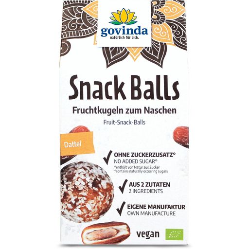 Govinda Snack Balls Daddlar, Ekologiskt - 100 g