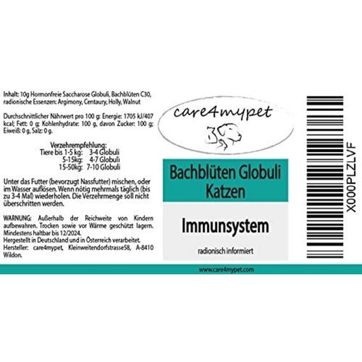 Care4mypet Bach Flowers Immune System - Cats - 10 g