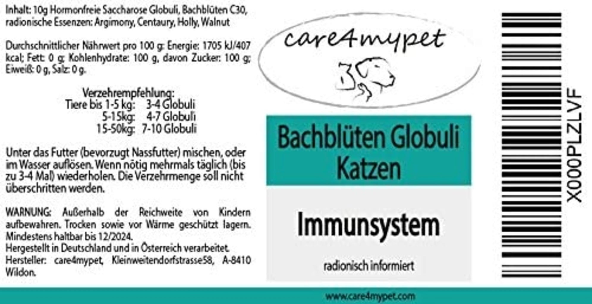 Care4mypet Back-virág Immunrendszer - Macska - 10 g