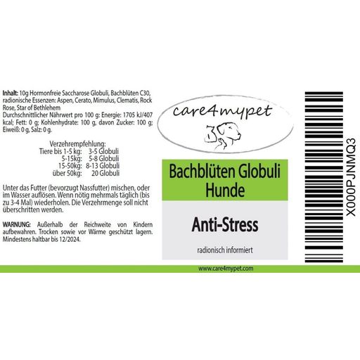 Care4mypet Bachblüten Anti Stress - Hunde - 10 g