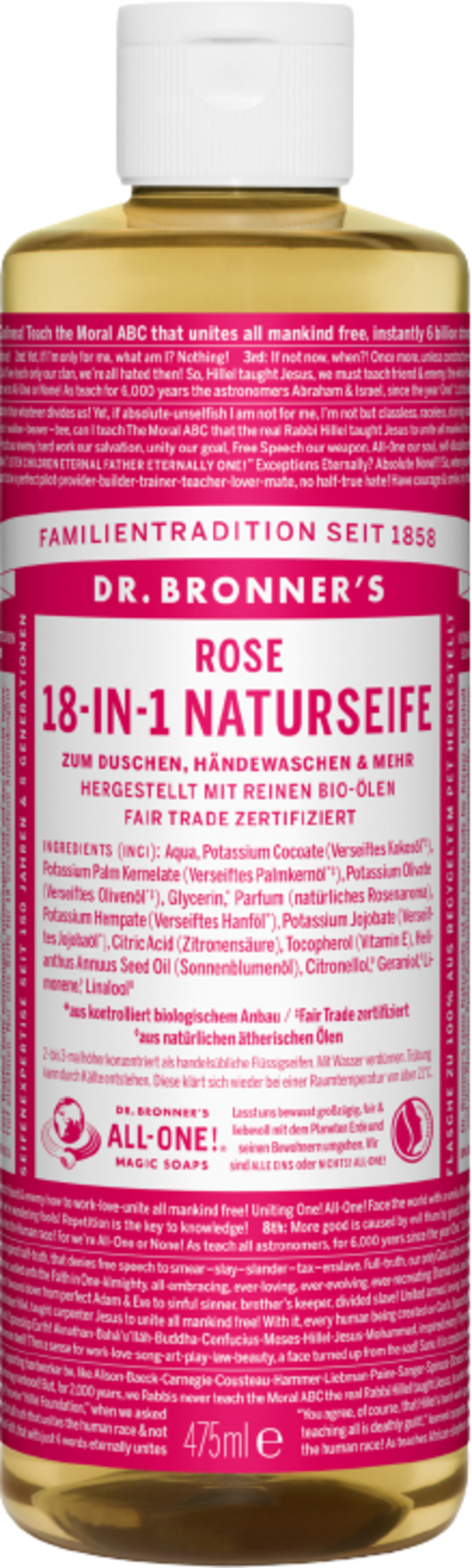 DR. BRONNER'S Savon Naturel 18en1 - Rose