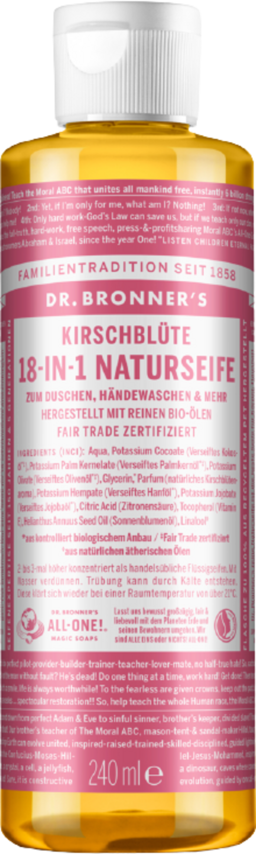 DR. BRONNER'S Savon Naturel 18en1 - Fleurs de Cerisier - 240 ml