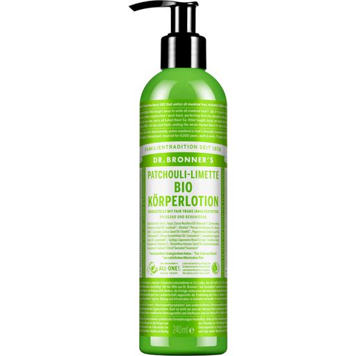 DR. BRONNER'S Patchouli-Lime Body Lotion, Organic - 240 ml