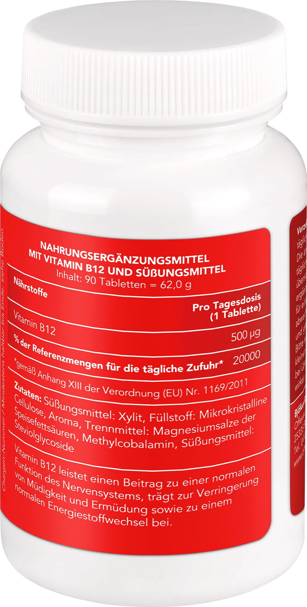 BjökoVit Vitamine B12 Kauwtabletten - 90 Kauwtabletten
