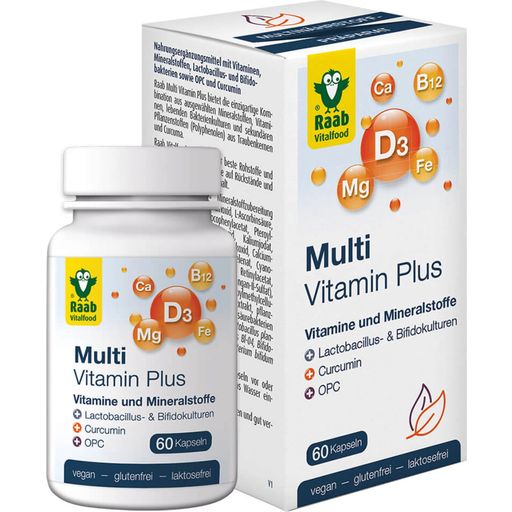 Raab Vitalfood Multi Vitamin Plus - 60 Kapslar
