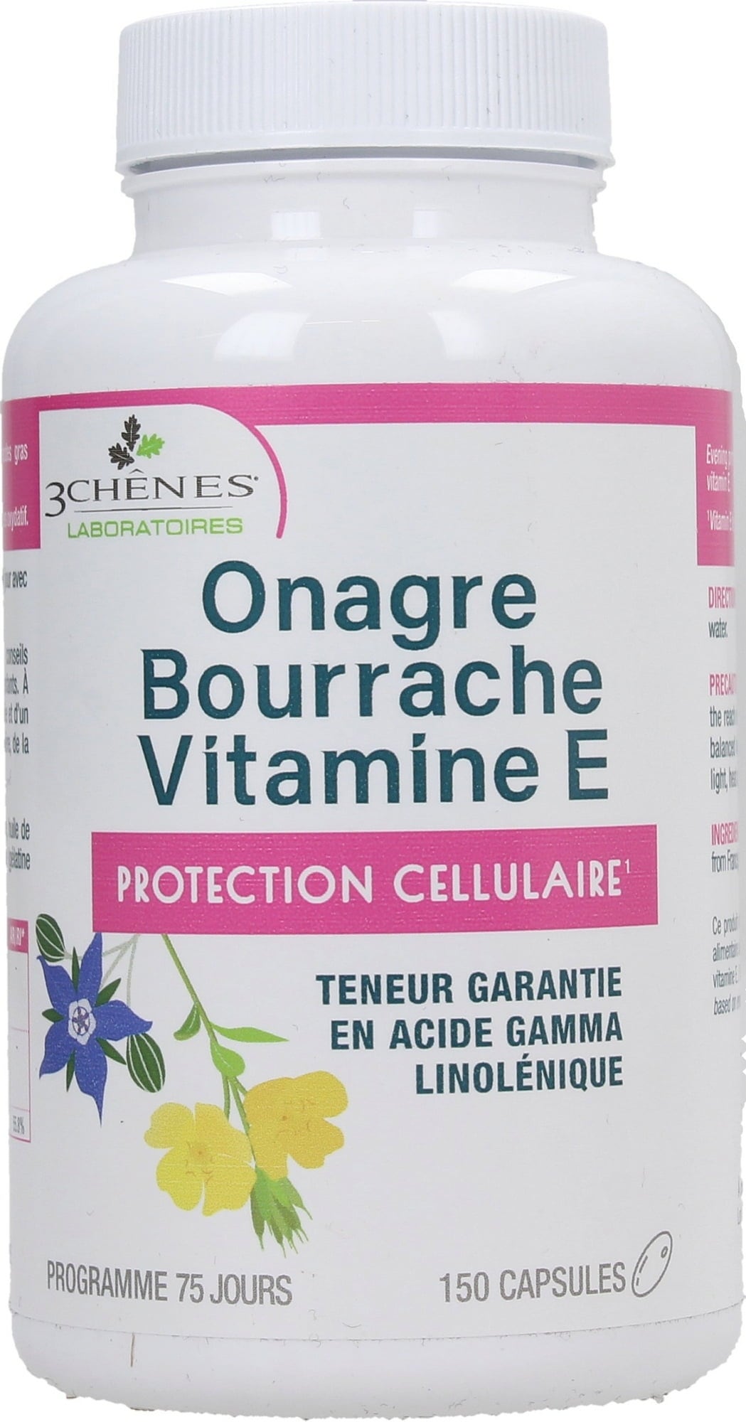 3 Chenes Laboratoires Teunisbloem - Vitamine E - 150 Capsules