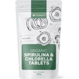 Spirulina & Chlorella Tabletter Ekologisk - 400 Tabletter