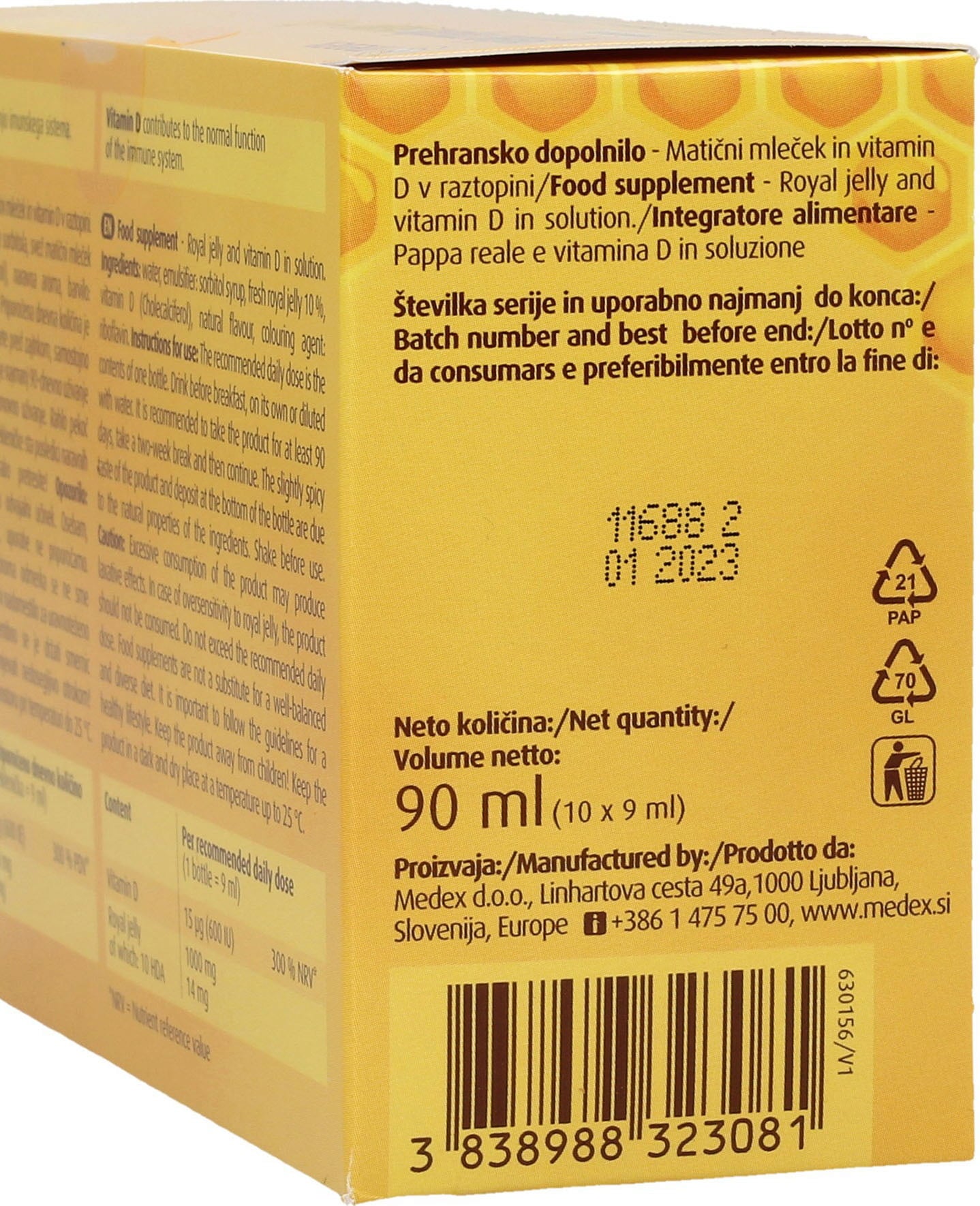 Medex Gelée Royale Super + Vitamin D - 90 ml