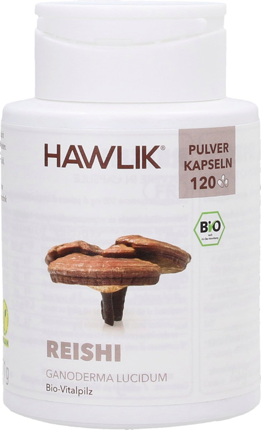 Hawlik Reishi-jauhe kapseleina, luomu